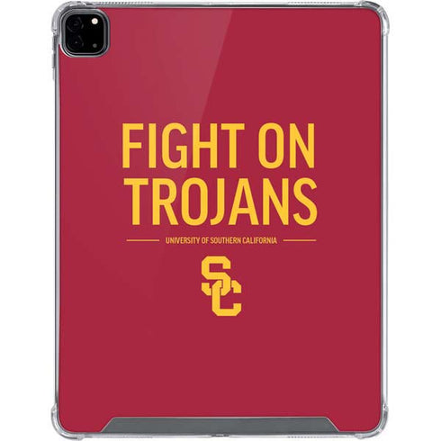 University of Southern California Fight On Trojans Red iPad Pro 12.9in (2020) Clear Case