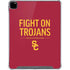 University of Southern California Fight On Trojans Red iPad Pro 12.9in (2020) Clear Case