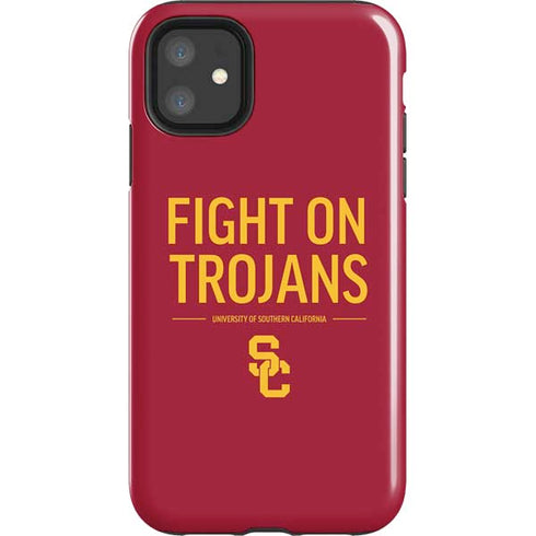University of Southern California Fight On Trojans Red iPhone 11 Impact Case