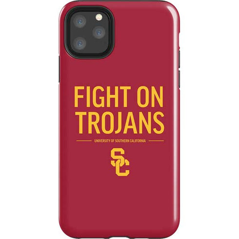 University of Southern California Fight On Trojans Red iPhone 11 Pro Max Impact Case
