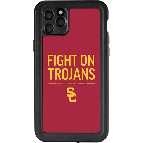 University of Southern California Fight On Trojans Red iPhone 11 Pro Max Waterproof Case