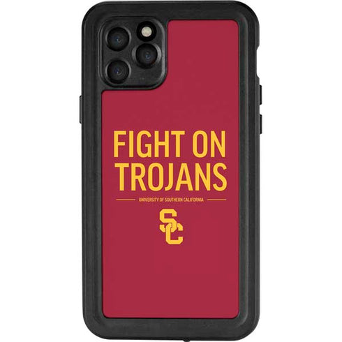 University of Southern California Fight On Trojans Red iPhone 11 Pro Waterproof Case