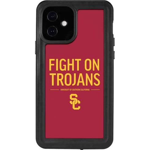 University of Southern California Fight On Trojans Red iPhone 12 Waterproof Case