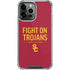 University of Southern California Fight On Trojans Red iPhone 13 Pro Max Clear Case