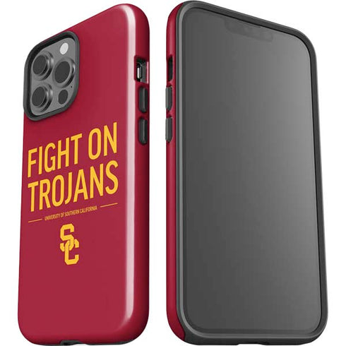 University of Southern California Fight On Trojans Red iPhone 13 Pro Max Impact Case