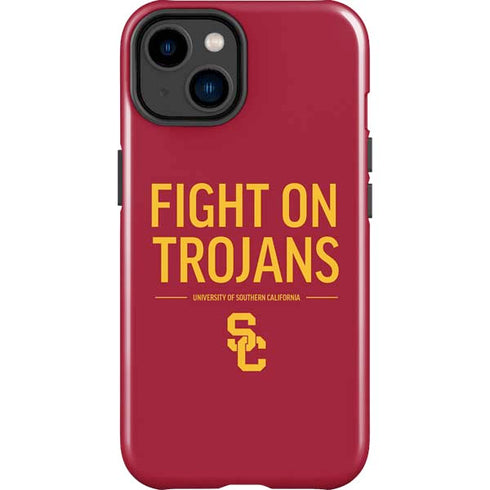 University of Southern California Fight On Trojans Red iPhone 15 Impact Case