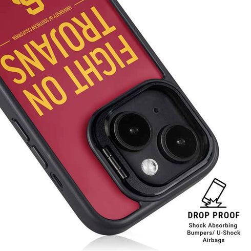 University of Southern California Fight On Trojans Red iPhone 15 Kickstand Case