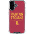 University of Southern California Fight On Trojans Red iPhone 16 Plus Clear Case