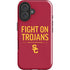 University of Southern California Fight On Trojans Red iPhone 16 Plus Impact Case