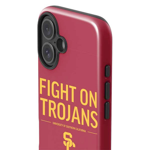 University of Southern California Fight On Trojans Red iPhone 16 Plus Impact Case