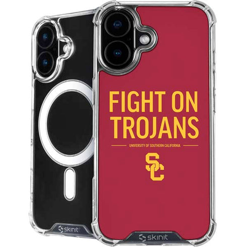 University of Southern California Fight On Trojans Red iPhone 16 Plus MagSafe Case