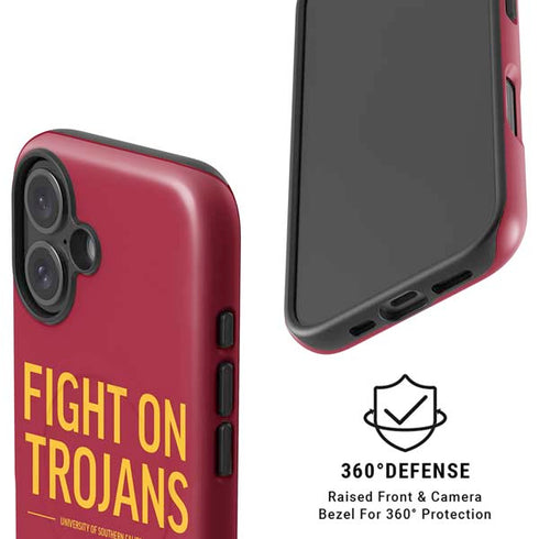 University of Southern California Fight On Trojans Red iPhone 16 Plus Magsafe Impact Case