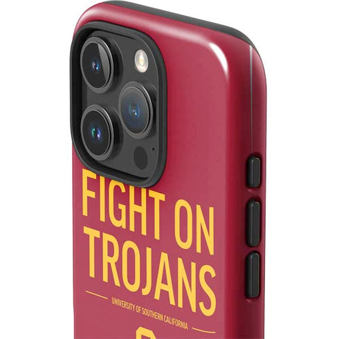 University of Southern California Fight On Trojans Red iPhone 16 Pro Max Impact Case