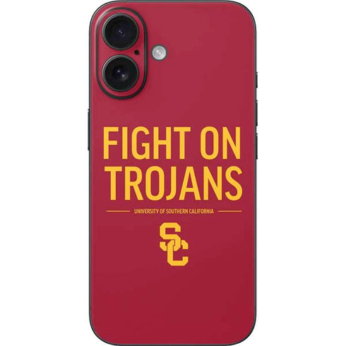 University of Southern California Fight On Trojans Red iPhone 16 Skin