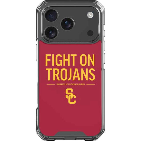 University of Southern California Fight On Trojans Red iPhone 18 Pro Clear Case