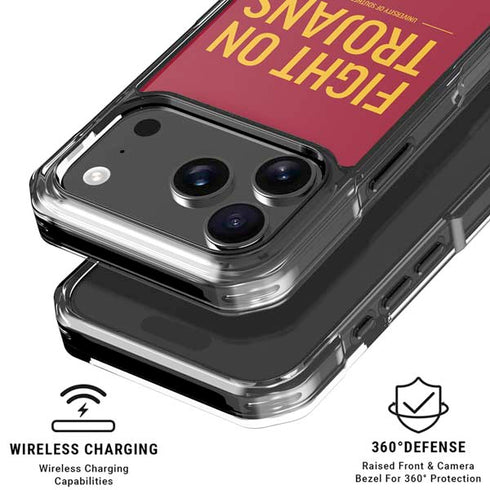 University of Southern California Fight On Trojans Red iPhone 18 Pro Clear Case