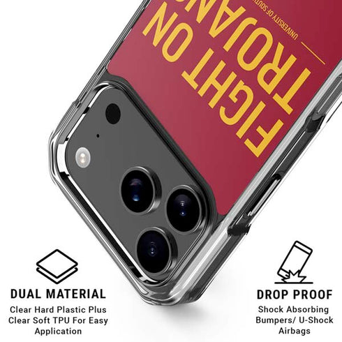 University of Southern California Fight On Trojans Red iPhone 18 Pro Clear Case
