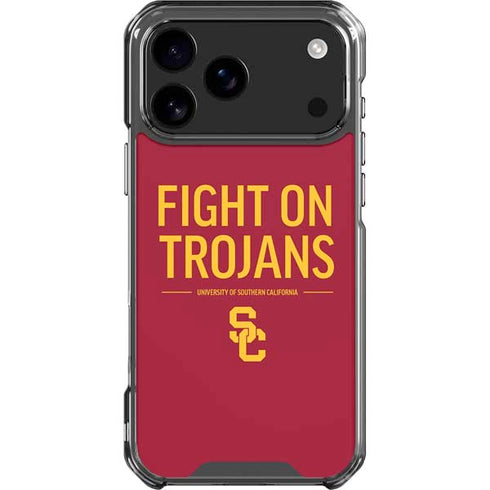 University of Southern California Fight On Trojans Red iPhone 18 Pro Max Clear Case