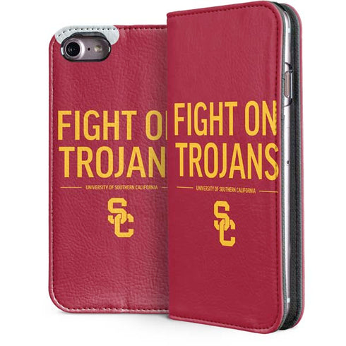 University of Southern California Fight On Trojans Red iPhone 7 Folio Case