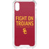 University of Southern California Fight On Trojans Red iPhone XS Clear Case