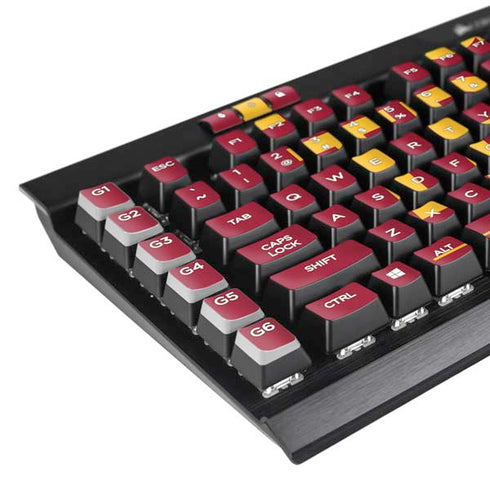 University of Southern California Fight On Trojans Red K95 RGB PLATINUM Mechanical Gaming Keyboard Skin