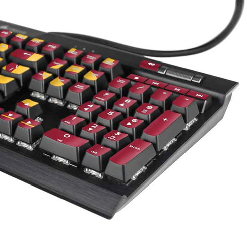 University of Southern California Fight On Trojans Red K95 RGB PLATINUM Mechanical Gaming Keyboard Skin