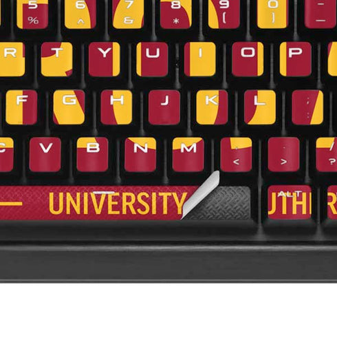 University of Southern California Fight On Trojans Red K95 RGB PLATINUM Mechanical Gaming Keyboard Skin