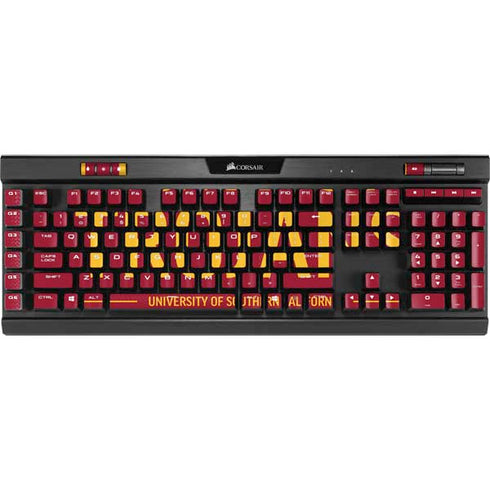 University of Southern California Fight On Trojans Red K95 RGB PLATINUM Mechanical Gaming Keyboard Skin