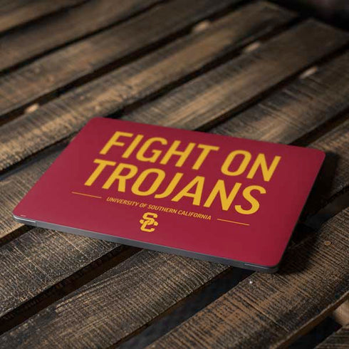 University of Southern California Fight On Trojans Red Apple MacBook Air Skin