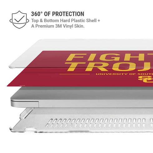 University of Southern California Fight On Trojans Red MacBook Pro 13in (2020) Case plus Skin