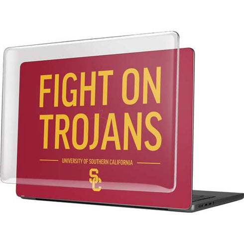 University of Southern California Fight On Trojans Red MacBook Pro 14in (2021-24) Case plus Skin