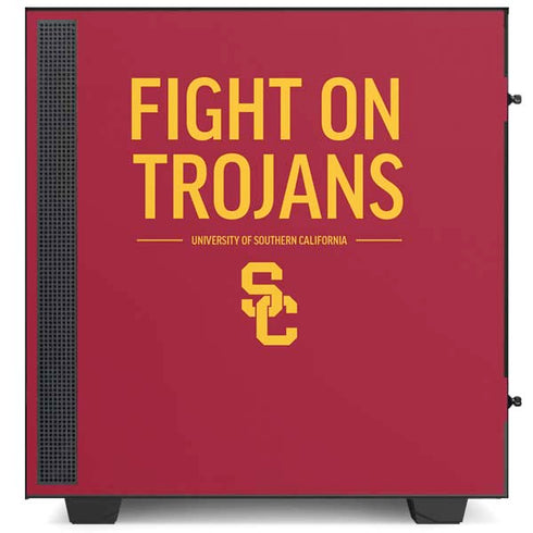 University of Southern California Fight On Trojans Red NZXT H510 Compact ATX Mid-Tower Case Skin
