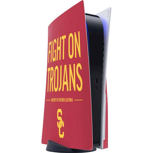 University of Southern California Fight On Trojans Red PlayStation PS5 Skins