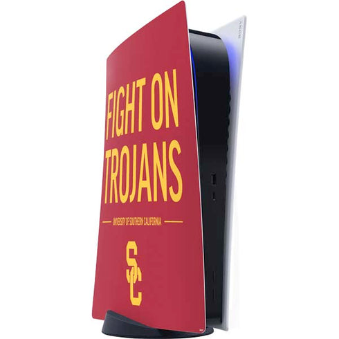 University of Southern California Fight On Trojans Red PS5 Digital Edition Console Skin