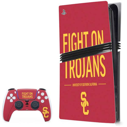 University of Southern California Fight On Trojans Red PlayStation PS5 Skins