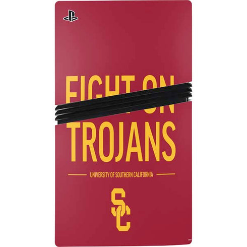University of Southern California Fight On Trojans Red PS5 Pro Bundle Skin