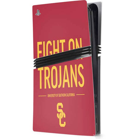 University of Southern California Fight On Trojans Red PS5 Pro Console Skin