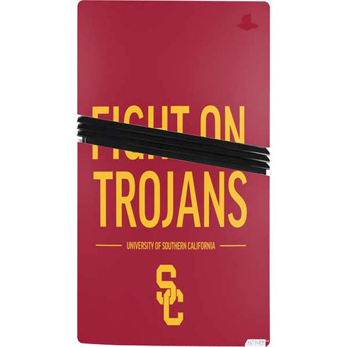 University of Southern California Fight On Trojans Red PS5 Pro Console Skin