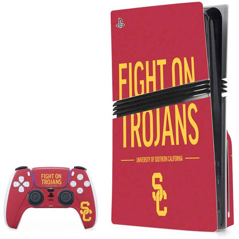 University of Southern California Fight On Trojans Red PlayStation PS5 Skins