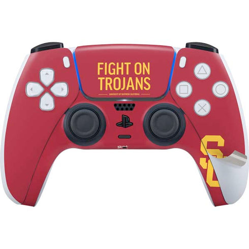 University of Southern California Fight On Trojans Red PS5 Pro Disk Bundle Skin