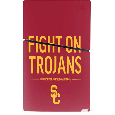 University of Southern California Fight On Trojans Red PS5 Slim Digital Edition Console Skin