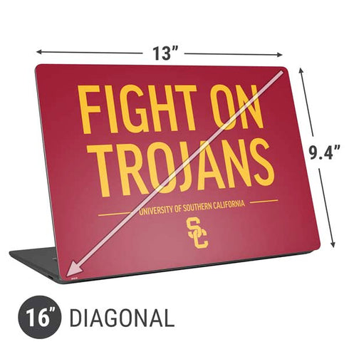 University of Southern California Fight On Trojans Red Universal Laptop 16in (13 x 9.4in) Skin