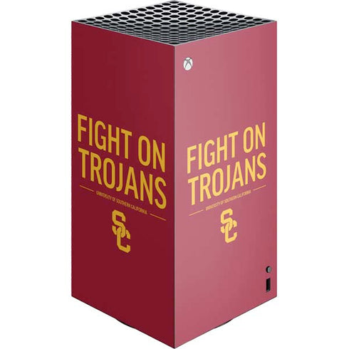 University of Southern California Fight On Trojans Red XBox Series X Digital Edition Console Skin