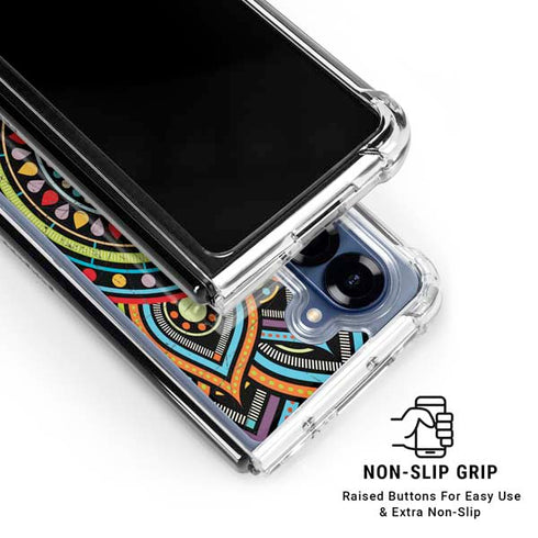 Finding Center Colored Galaxy Z Fold6 Clear Case