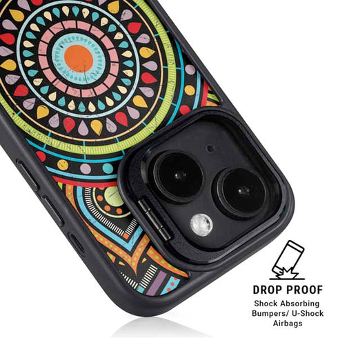 Finding Center Colored iPhone 14 Kickstand Case