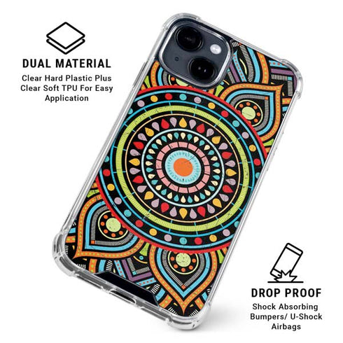 Finding Center Colored iPhone 15 Clear Case