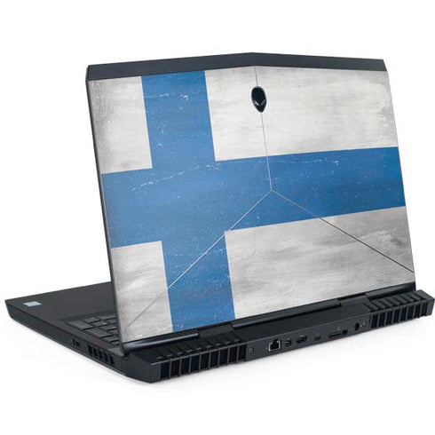 Finland Flag Distressed Dell Alienware Skin