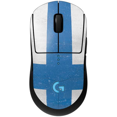 Finland Flag Distressed G Pro Wireless Gaming Mouse Skin