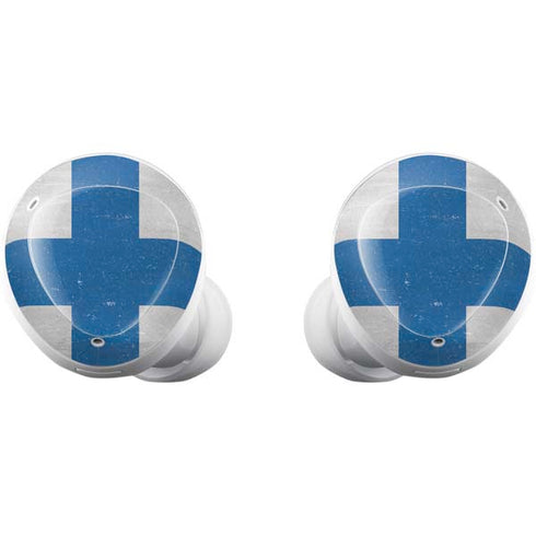 Finland Flag Distressed Galaxy Buds Plus Skin
