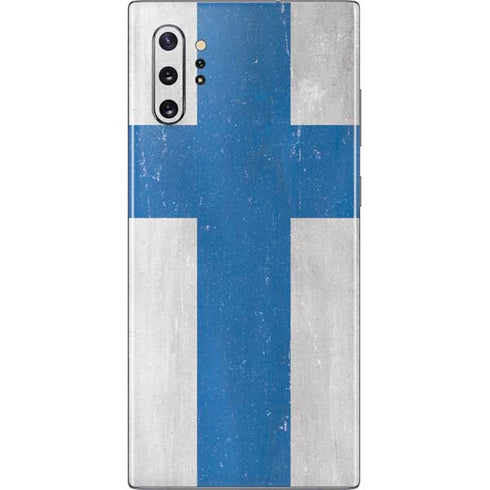 Finland Flag Distressed Galaxy Note 10 Plus Skin